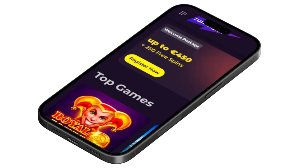 Zumospin mobiele versie van de website